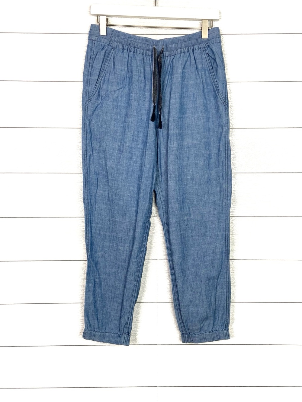 POINT SUR JCrew Seaside Pant Chambray Blue Jogger Pant 4